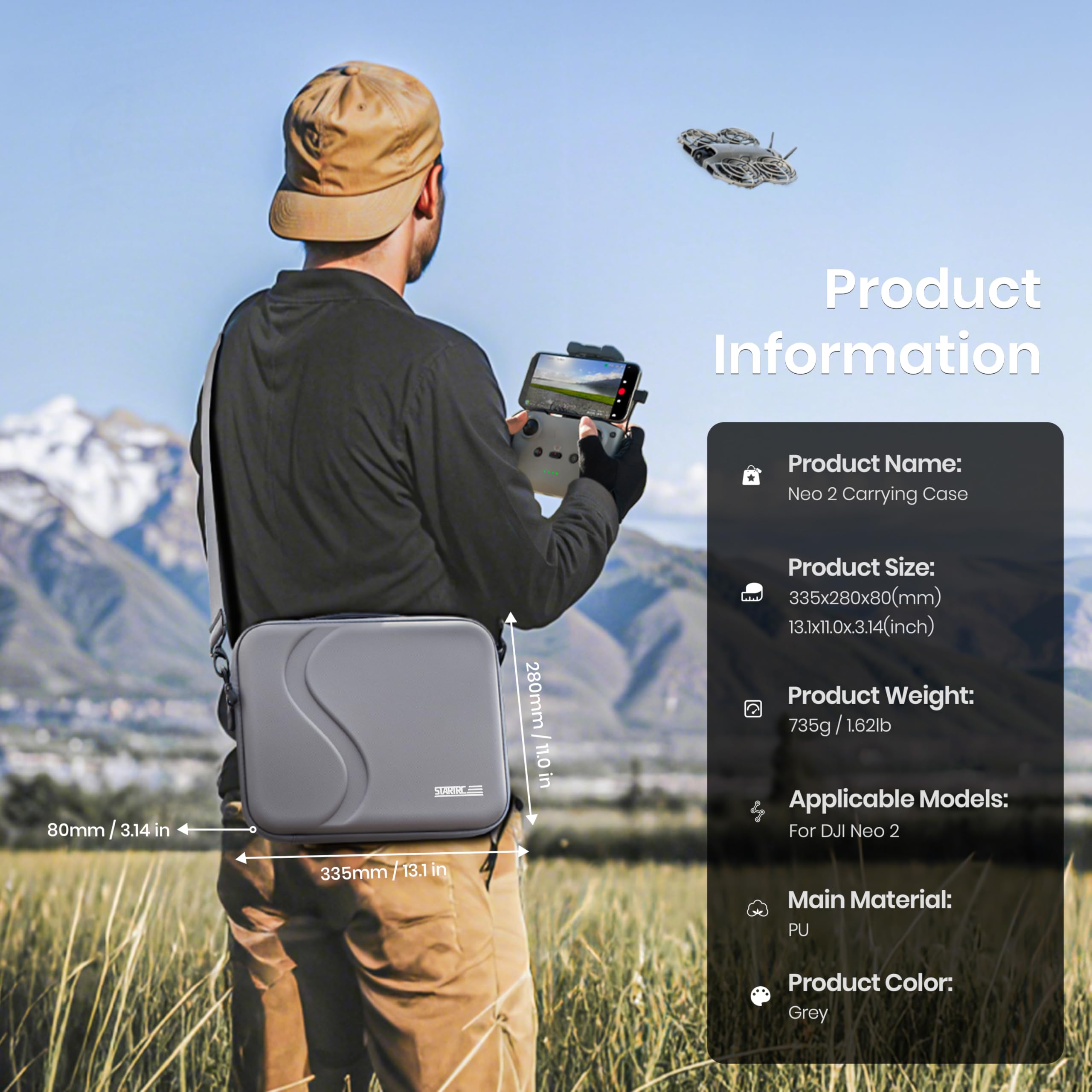 Carrying Case for DJI Neo 2 Ac - Drone Joystick Cover ulasan dan harga