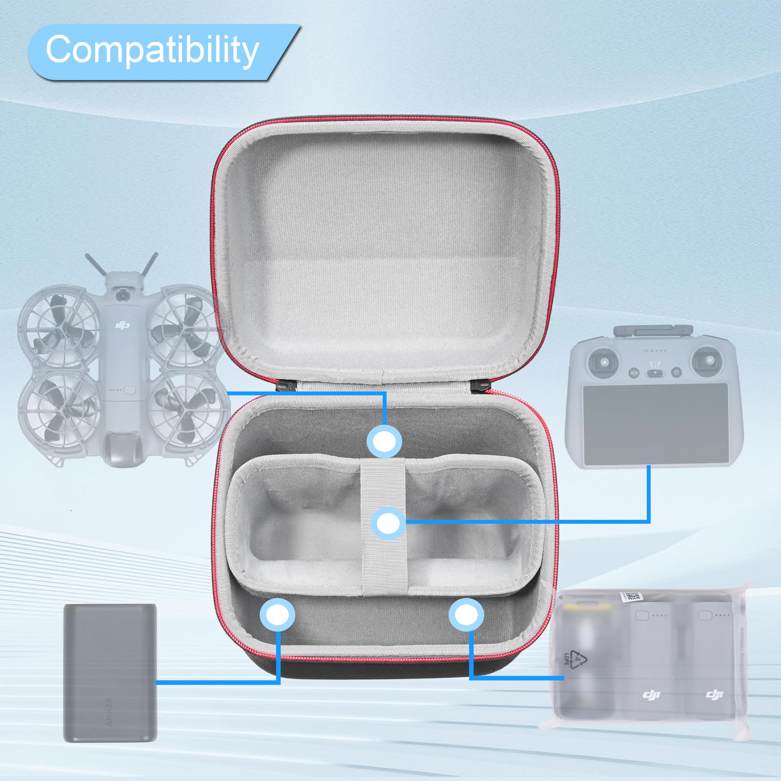 Portable Case for DJI Neo 2 Fl - Drone Carrying Case ulasan dan harga