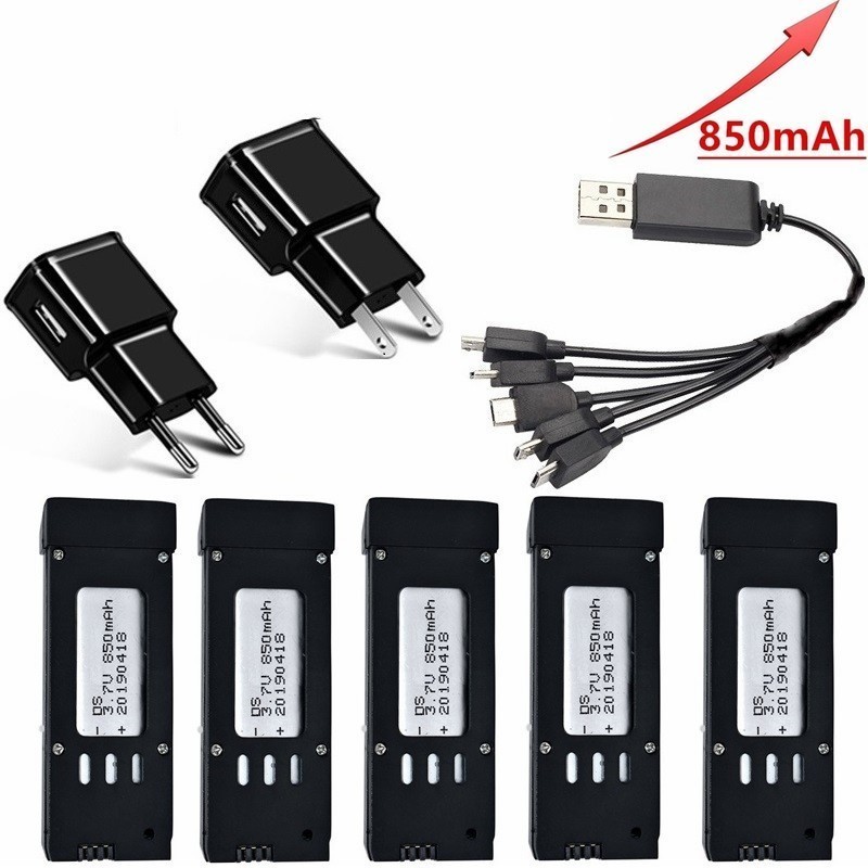 ( 5-In-1 ) 3.7V 850mAh Lipo Ba - Eachine Drone E58 ulasan dan harga